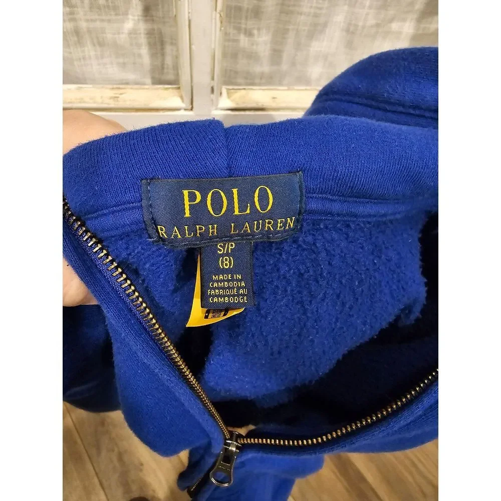 Polo Ralph Lauren Royal Blue‎ Zip Up Hooded Jacket